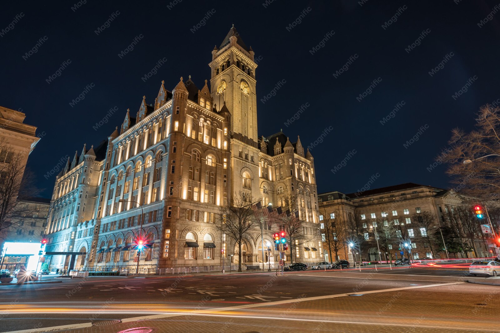 Old Post Office clock tower on Pennsylvania Avenue in downtown Washington, DC