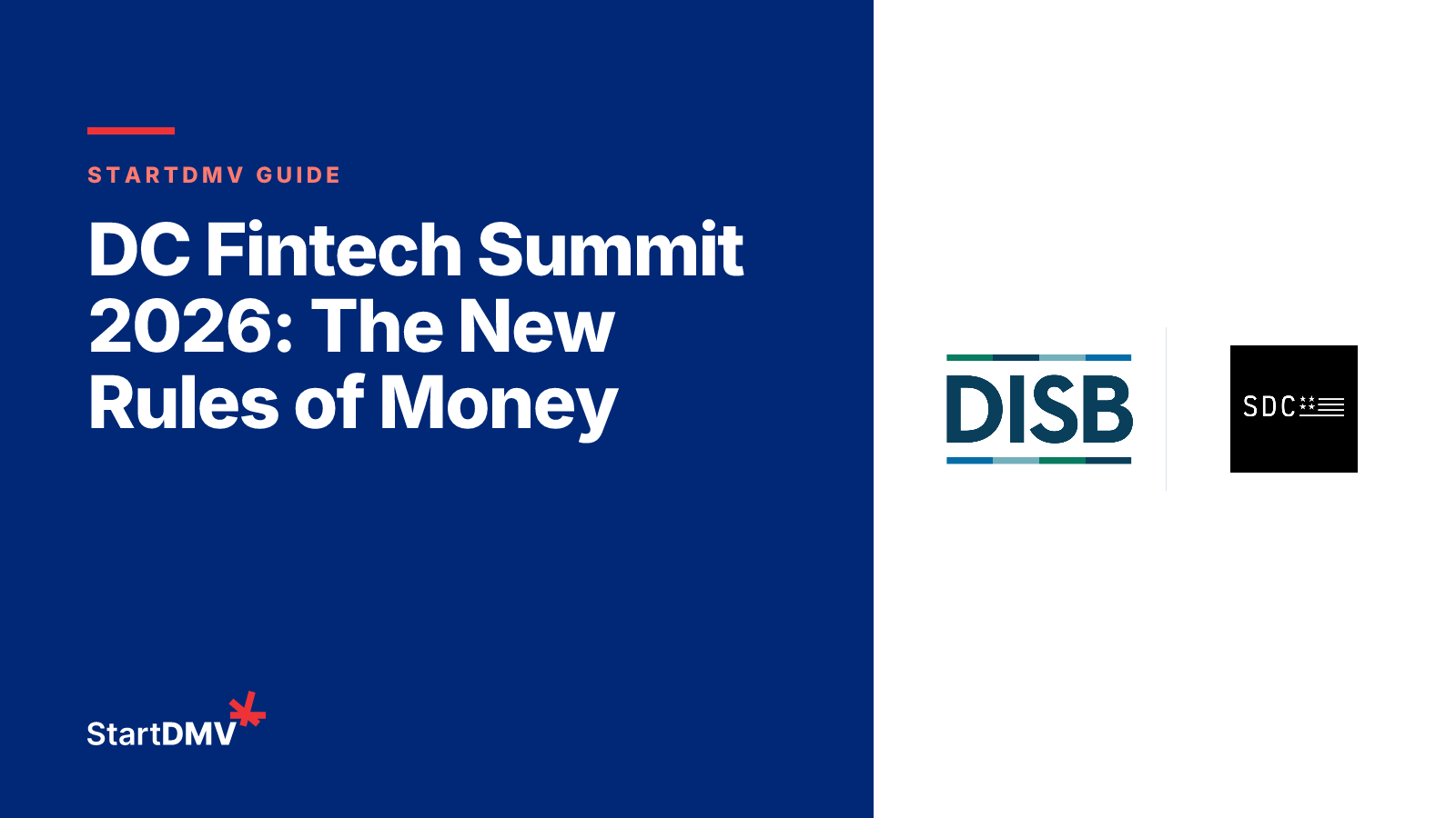 DC Fintech Summit 2026: The New Rules of Money with the DC Department of Insurance, Securities and Banking (DISB) and STATION DC logos